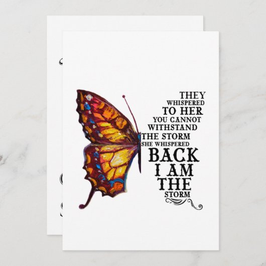 They Whispered Her You Cannot Withstand The Storm Save The Date (Vorne/Hinten)