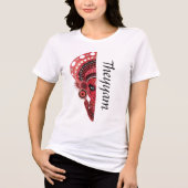 Theyam-Kathakali Fusion - Keralas kühner Geist Tri-Blend Shirt (Vorderseite)