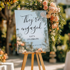 They're engages welcome sign Modern engagement Acrylschild