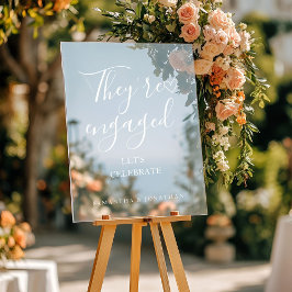 They're engages welcome sign Modern engagement Acrylschild