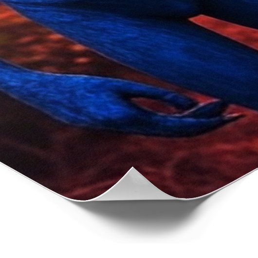 They're Here AI Alien Art Poster (Ecke)