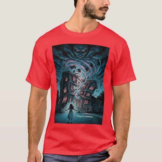 Theyre Here Reimagined Poltergeist Horror Poster f T-Shirt (Vorderseite)