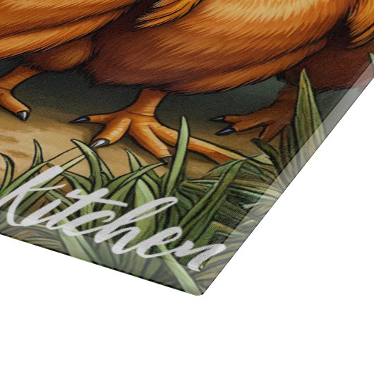 "They've Got a Knife" Personalized Glass Schneidebrett (Ecke)