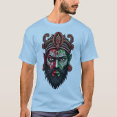 Theyyam Fusion - Der männliche Krieger der Kunst T-Shirt (Vorderseite)