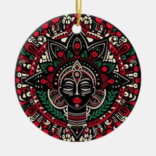 Theyyam-Weihnachtsschmuck Keramik Ornament