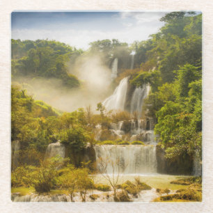 Thi Lor SU Wasserfall Thailand Glasuntersetzer