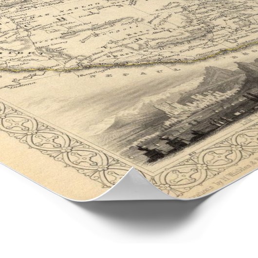 Thibet, Mongolei und Mandchurie Poster (Ecke)