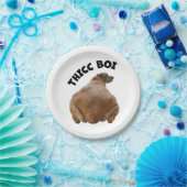 Thicc Boi Fat und Funny Yellow Labrador Retriever Pappteller (Party)