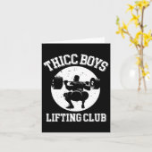 Thicc Boys Lifting Club Funny Gym Mens Karte (Gelbe Blume)