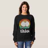 Thicc Corgi Extra Thick Dogs Cute Workout Lifting Sweatshirt (Vorne ganz)