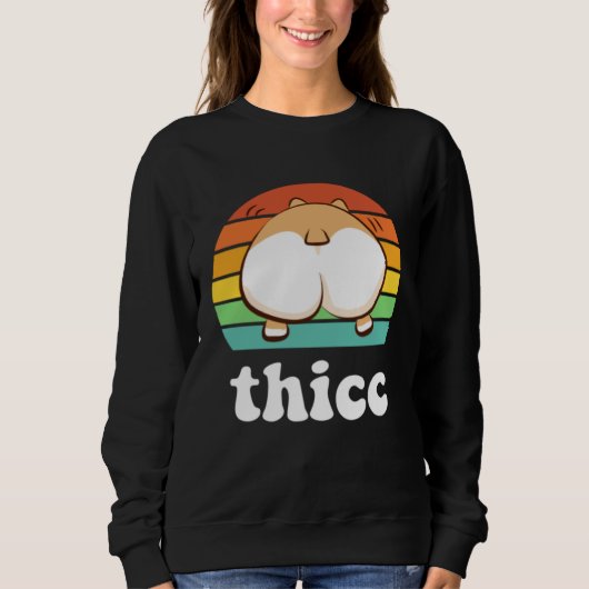 Thicc Corgi Extra Thick Dogs Cute Workout Lifting Sweatshirt (Vorderseite)