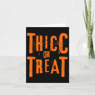 Thicc oder Leckerei Funny Halloween Workout Fitnes Karte
