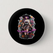 Thicc Thighs Witchy Vibes - Whimsigoth Hexenkern Button (Vorderseite)