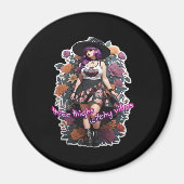 Thicc Thighs Witchy Vibes - Whimsigoth Hexenkern Magnet (Vorne)