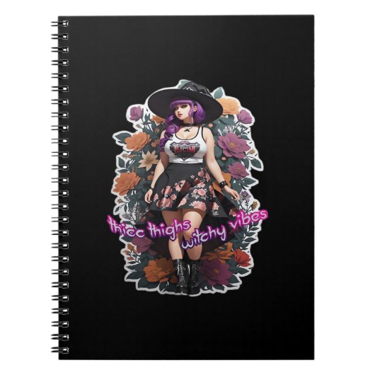 Thicc Thighs Witchy Vibes - Whimsigoth Hexenkern Notizblock (Vorderseite)