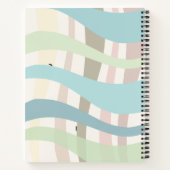 Thick pastellel Wavy Lines Assignation Notizblock (Rückseite)