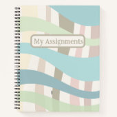 Thick pastellel Wavy Lines Assignation Notizblock (Vorderseite)