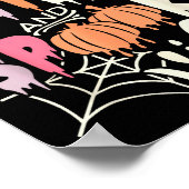 Thick Thighs And Soky Vibes Retro Groovy Halloween Poster (Ecke)