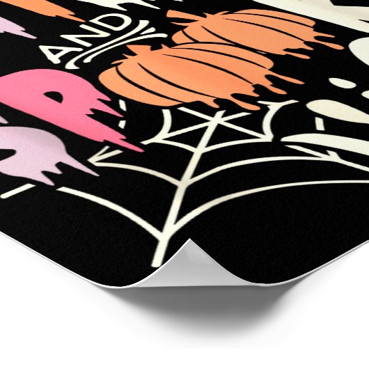 Thick Thighs And Soky Vibes Retro Groovy Halloween Poster (Ecke)