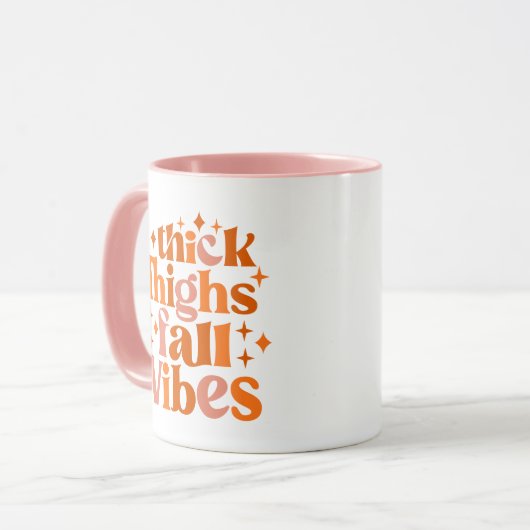 Thick Thighs Fall Vibes Tasse (Vorderseite Links)