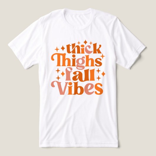 Thick Thighs Fall Vibes Tri-Blend Shirt (Design Vorderseite)