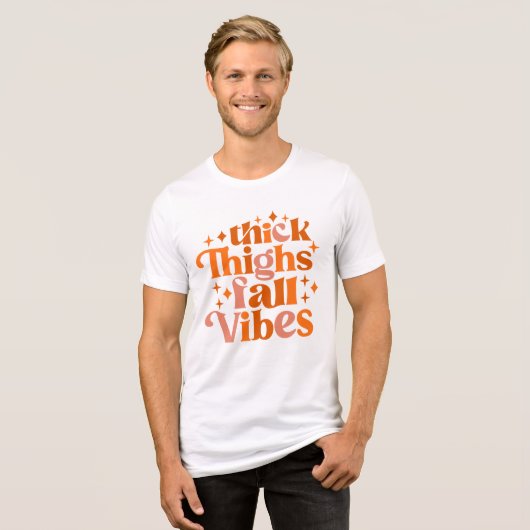 Thick Thighs Fall Vibes Tri-Blend Shirt (Vorderseite voll)