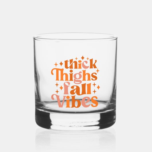 Thick Thighs Fall Vibes Whiskyglas (Vorderseite)