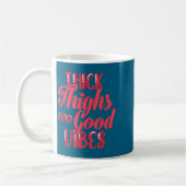Thick Thighs Fun Tee For Fat Persons - Black, Plus Kaffeetasse (Links)