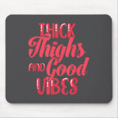 Thick Thighs Fun Tee For Fat Persons - Black, Plus Mousepad (Vorne)