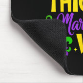 Thick Thighs Mardi Gras Vibes Fleur De Lis Mardi G Mousepad (Ecke)