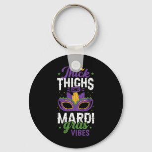 Thick Thighs Mardi Gras Vibes New Orleans Party Gr Schlüsselanhänger
