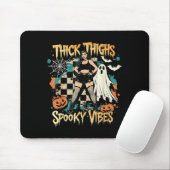Thick Thighs Soky Vibes Funny Ghost Halloween Mousepad (Mit Mouse)
