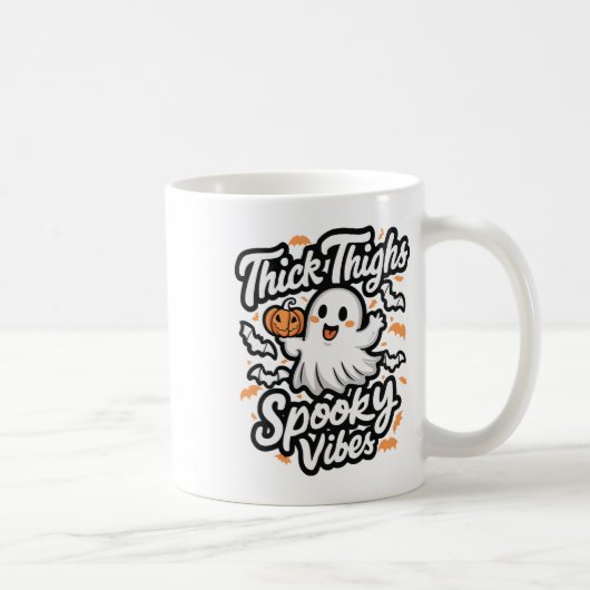 Thick Thighs Spooky Vibes Kaffeetasse (Rechts)