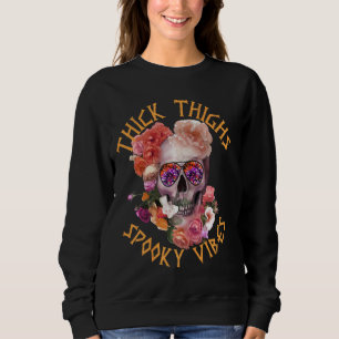 Thick Thighs & Spooky Vibes Shirt Halloween Costum