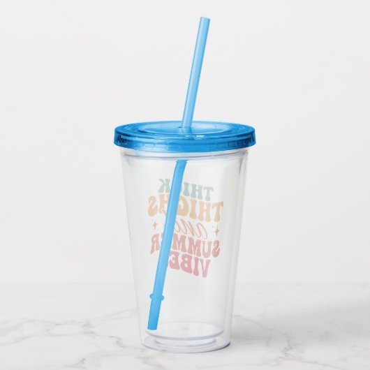 Thick Thighs & Summer Vibes Beach Acryltrinkbecher (Rückseite)