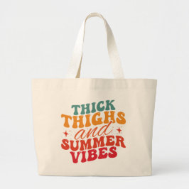 Thick Thighs & Summer Vibes Beach Lebensmittelgesc Jumbo Stoffbeutel
