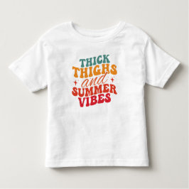 Thick Thighs & Summer Vibes Beach Lebensmittelgesc Kleinkind T-shirt