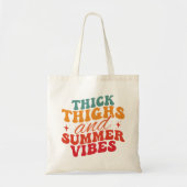 Thick Thighs & Summer Vibes Beach Lebensmittelgesc Tragetasche (Vorne)
