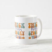 Thick Thigs Spooky Vibes-Halloween-Pumpkin-Funny Kaffeetasse (VorderseiteRechts)
