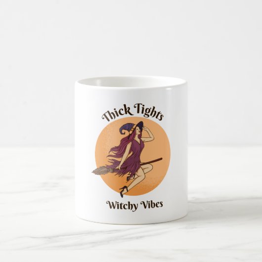 Thick Tights Witchy Vibes Ghost Halloween Groovy Kaffeetasse (Mittel)