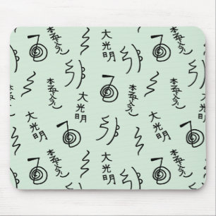 Thicker Reiki Symbols Pattern - Reiki-Heilung Mousepad