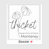 Thicket Urban Micro Farm Monterey vinyl sticker (Blatt)