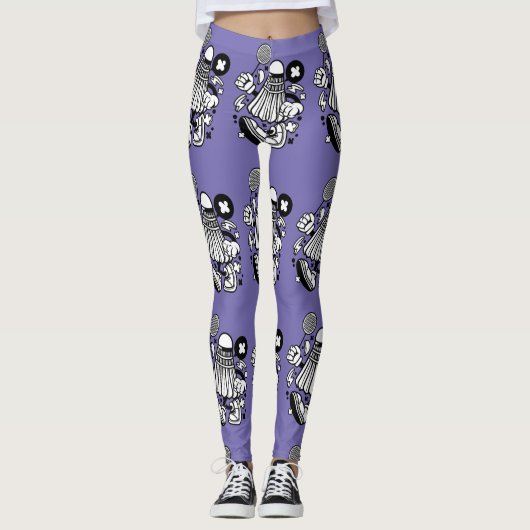 Thicky Vicky Custom Shuttlecock-Leggings Leggings (Vorderseite)