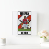 Thierry Henry Quadratische Wanduhr (Zuhause)