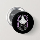 Thighhooky Vibes Niedlich Ghost Halloween Fledermä Button (Vorne & Hinten)