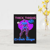 Thiick Thights Crush Typ Weightlift Bodybuildin Karte (Gelbe Blume)