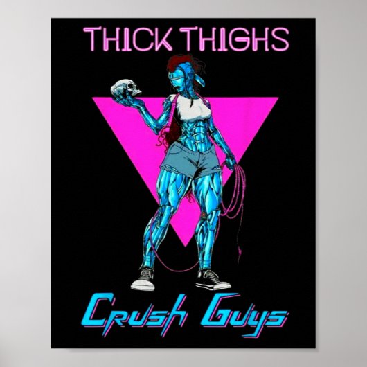 Thiick Thights Crush Typ Weightlift Bodybuildin Poster (Vorne)