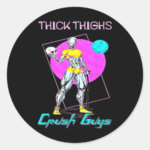 Thiick Thights Crush Typ Weightlift Bodybuildin Runder Aufkleber
