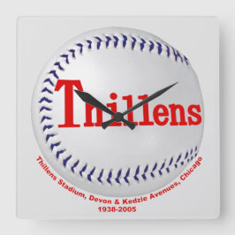 Thillens Stadium, Chicago, Illinois Quadratische Wanduhr