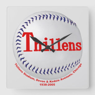Thillens Stadium, Chicago, Illinois Quadratische Wanduhr